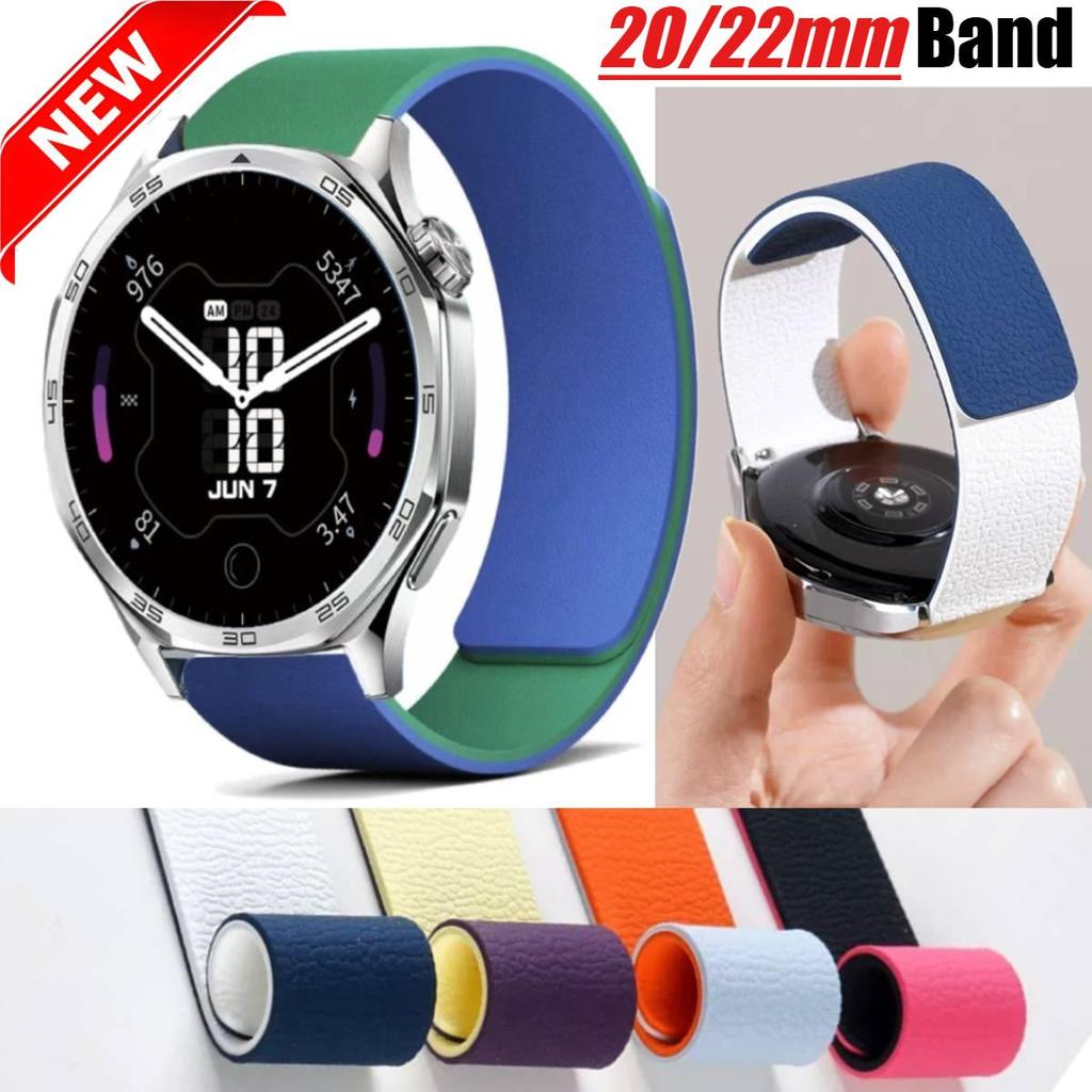 Dây đeo từ tính silicon 20 / 22mm cho Garmin 165 570 970 Samsung Galaxy Watch 7 Dây đeo tương phản h