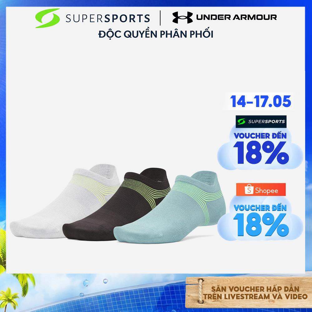 Vớ Thể Thao Under Armour Armourdry® Run Lite 3-Pack No Show Tab - 1386237-104