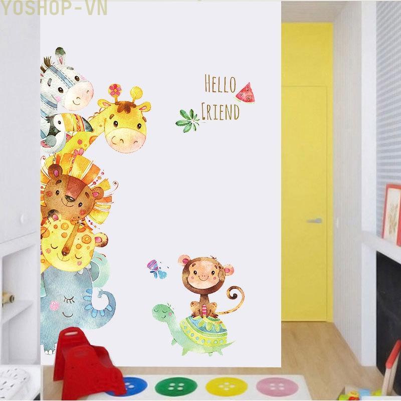 [Ysp]Decal Animals Wall Art Mural Forest Children Room Removable DIY Kids Gift