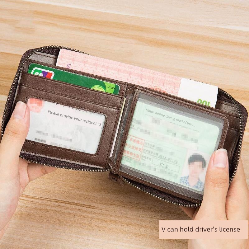ví tiền nam ví tiền nam học sinh Ví Nam Ví Nam Mới Ví Nam Dây Kéo Ngắn Ví Đựng Tiền Xu Túi Nhỏ Hợp T