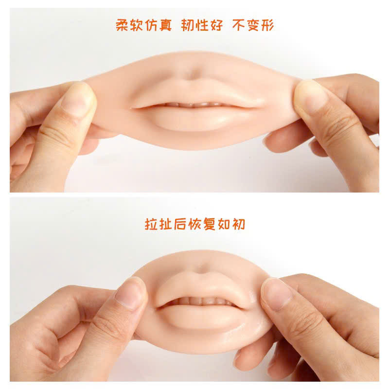 Set 5 môi giả tập phun xăm-môi silicicone