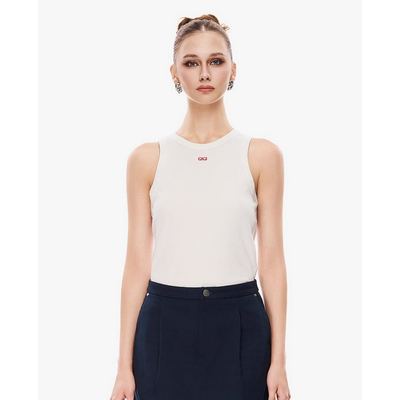 GIGI - Áo ba lỗ nữ cổ tròn phối logo_G1208T261232-00