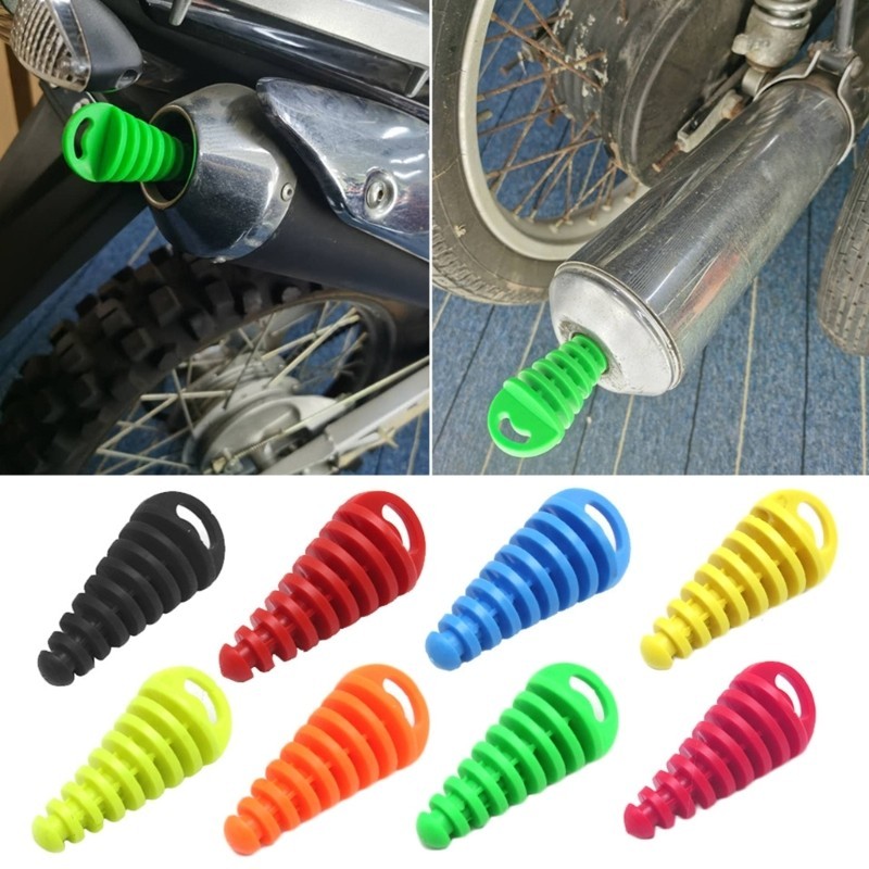 Tấm bảo vệ ống xả cao su CHERIS cho xe máy và ATV ngăn ngừa ngưng tụ trong khi bảo quản Universal Fi