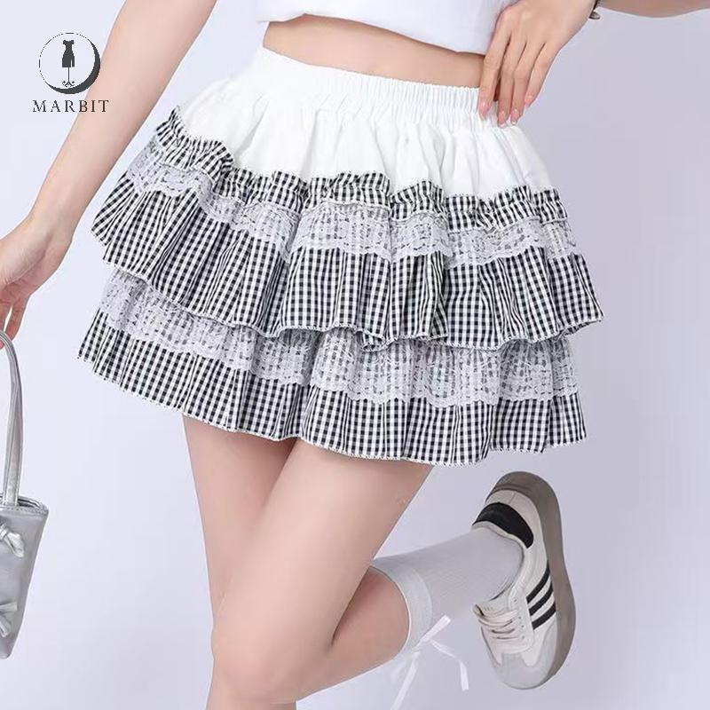 Váy nữ Mùa Hè ngọt ngào kẻ sọc ren, phong cách Y2K cao cấp - FHS