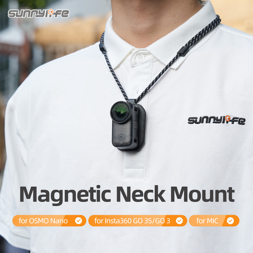 Dành Cho DJI OSMO Nano Từ Cổ Treo GO 3 / 3S Người Đầu Tiên Chụp Mic Micro Cổ Treo