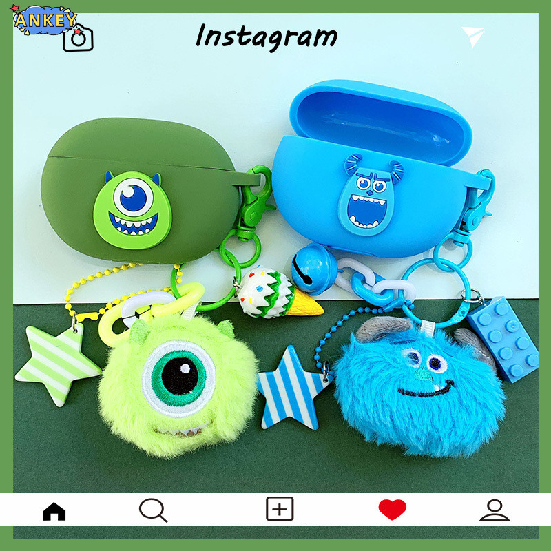 Case for Beats Studio Buds+ Protective silicone Cute Big-eyed Monster pendant Covers Beats Studio Bu