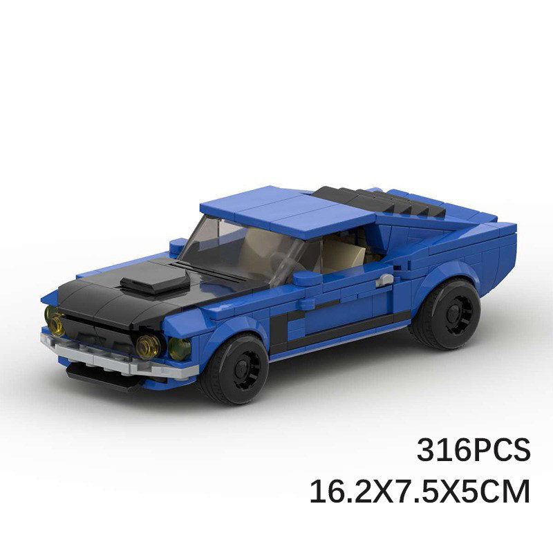 MOC Khối Xây Dựng Tương Thích Lego 96038 Ford Mustang Boss 302 Racing speed8 Lưới Xe Lắp Ráp Đồ Chơi