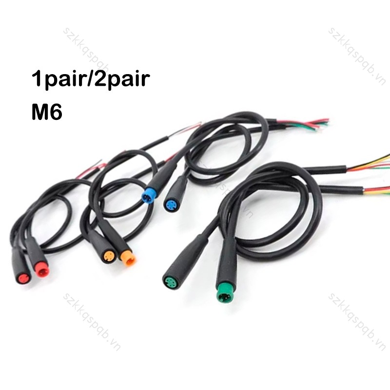 1 Cặp M6 6mm 2 3 4 5 Pin Cáp Chống Thấm Nước M-6 Bảng Điều Khiển Năng Lượng Mặt Trời Đầu Nối Mini Tí