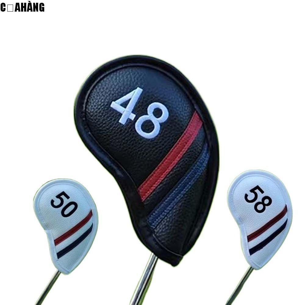 CỬAAHÀNG Golf Wedge Cover, Da PU 48 50 52 54 Độ Sand Wedge Headcover, Đen / Trắng Big Number 56 58 6