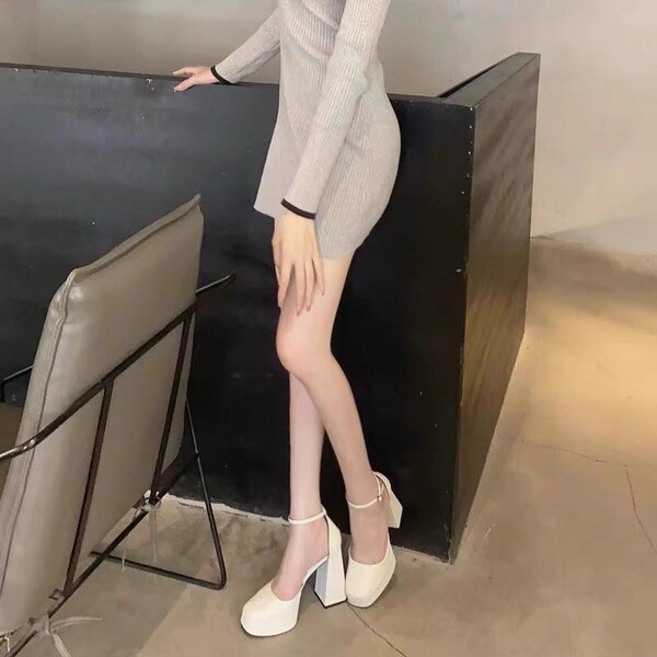Lolita lolita gi à y gi à y lolita cao Giày Barbie Gót Dày Giày cao Gót Đế Mary Jane Giày Thu Đông N