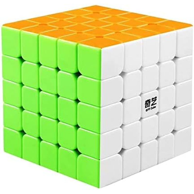 Coogam Qiyi 5x5 Speed Cube Stickerless Magic Puzzle Toy Gift for Kids and Adults Challenge (Qizheng 