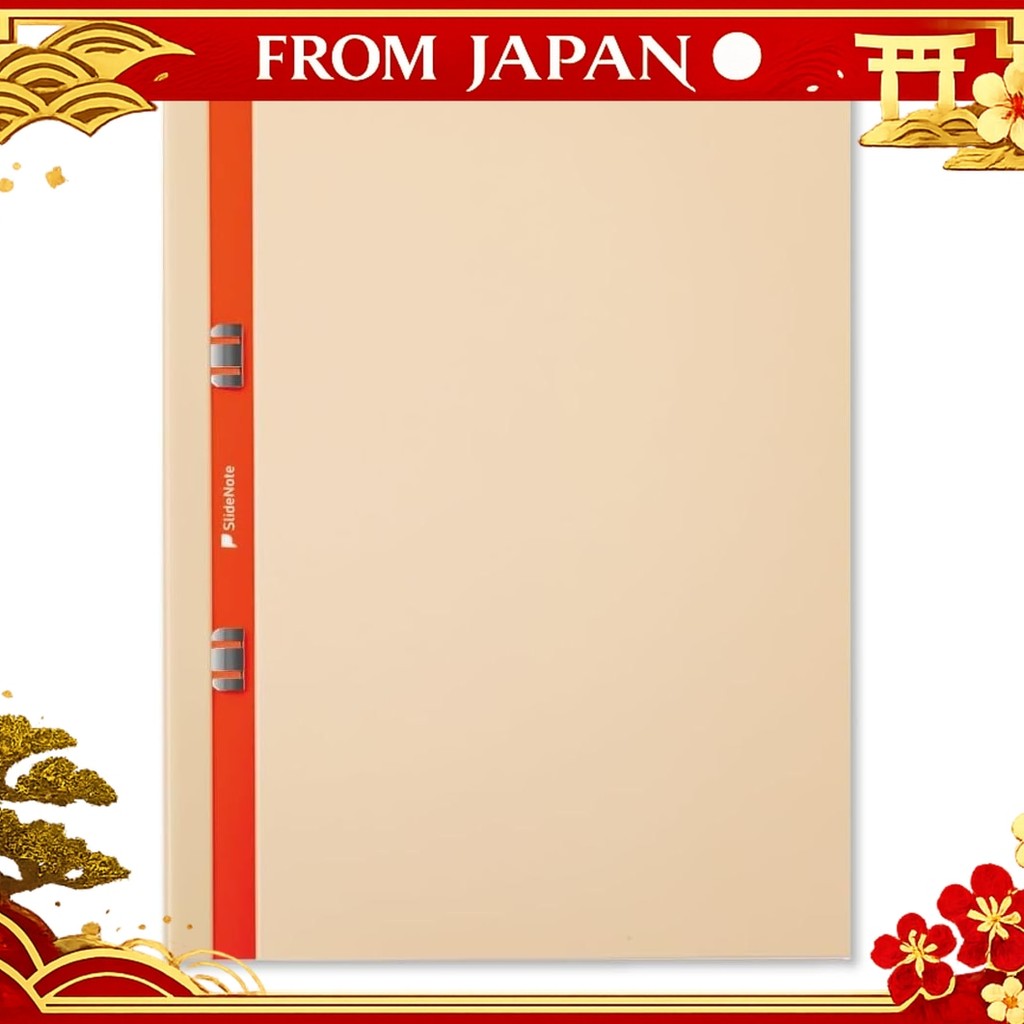 SlideNote Slide Note A4 Light Brown PageBase New Style Binder 360° Expansion Made in Japan One Touch
