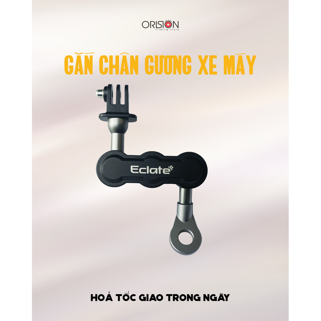 Ngàm gắn action cam lên chân gương hợp kim nhôm Eclate.