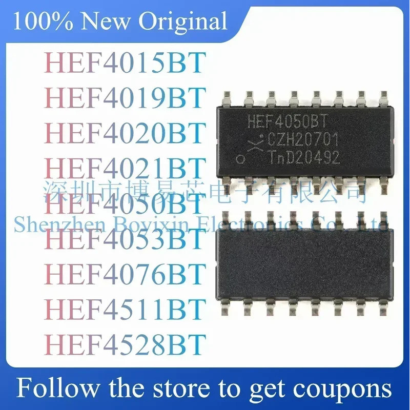 5 CHIẾC HEF4015BT HEF4019BT HEF4020BT HEF4021BT HEF4050BT HEF4053BT HEF4076BT HEF4511BT HEF4528BT SO