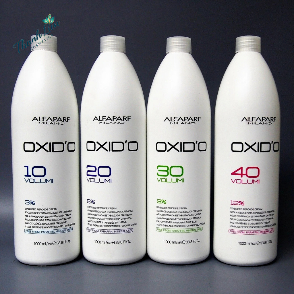 Kem oxy trợ nhuộm thuần chay Alfaparf Milano - Oxid'o Stabilized Peroxide Cream 1000ml .TL