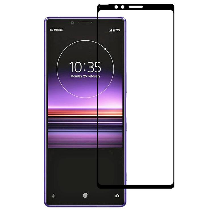 Hàng sẵn có In lụa Phim kính cường lực toàn màn hình bằng nhôm cao cho Sony Xperia 1 / Sony Xperia 1