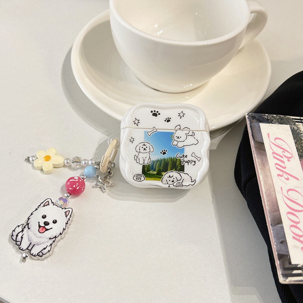 Grassland Dog Vỏ AirPods dễ thương Vỏ silicon mềm Vỏ AirPods Pro 2 Vỏ AirPods Pro 3 Vỏ AirPods 4 Vỏ 