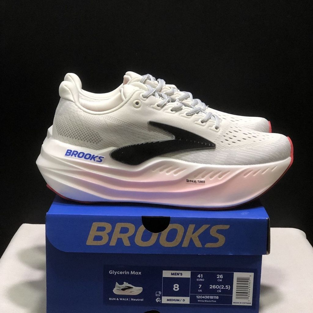 BROOKS BROOKS Glycerin max Siêu Glycerin Chống Sốc Cặp Đôi Chạy Bộ Nam Nữ Dày Đế Marathon