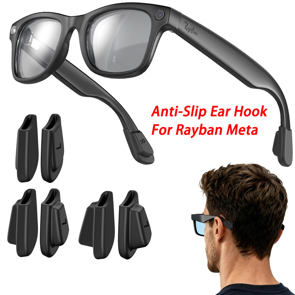 Ankndo 6 Chiếc Silicon Kính Mắt Tai Kẹp Cho Kính Meta Miếng Lót Mũi Chống Trơn Trượt Đầu Tai Mềm Cho