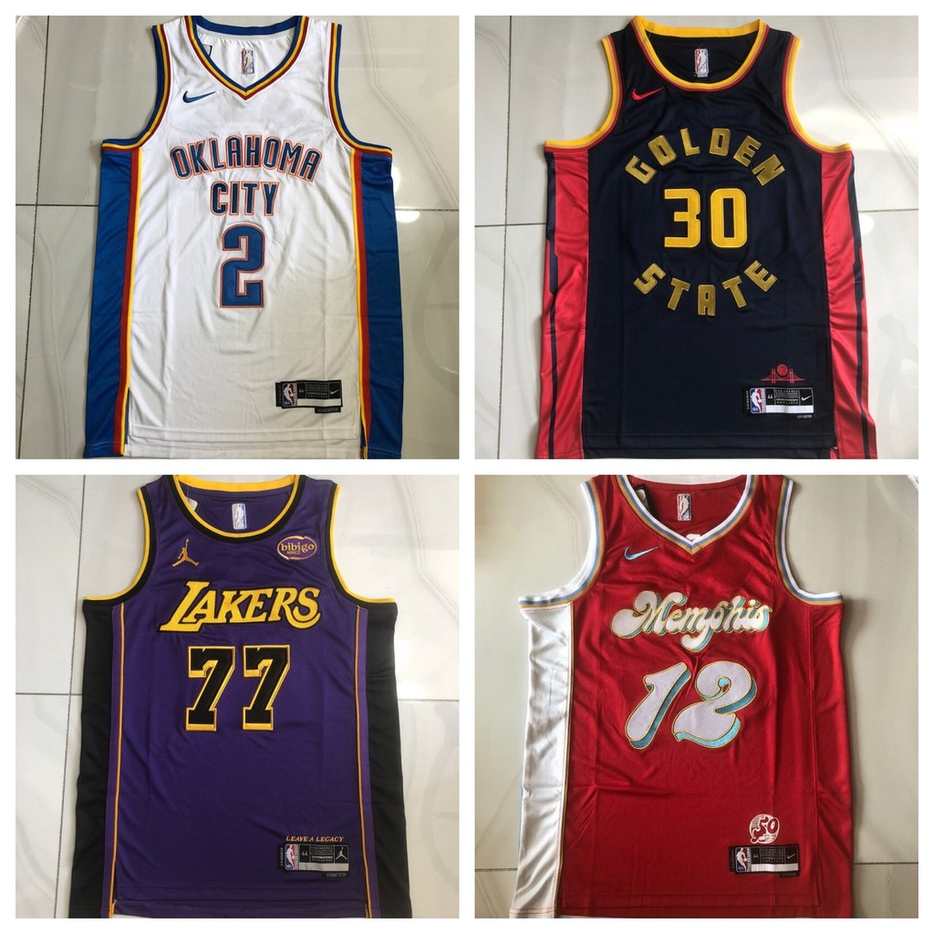 Áo bóng rổ thêu đầy đủ Doncic James Curry Morant Irving McGrady
