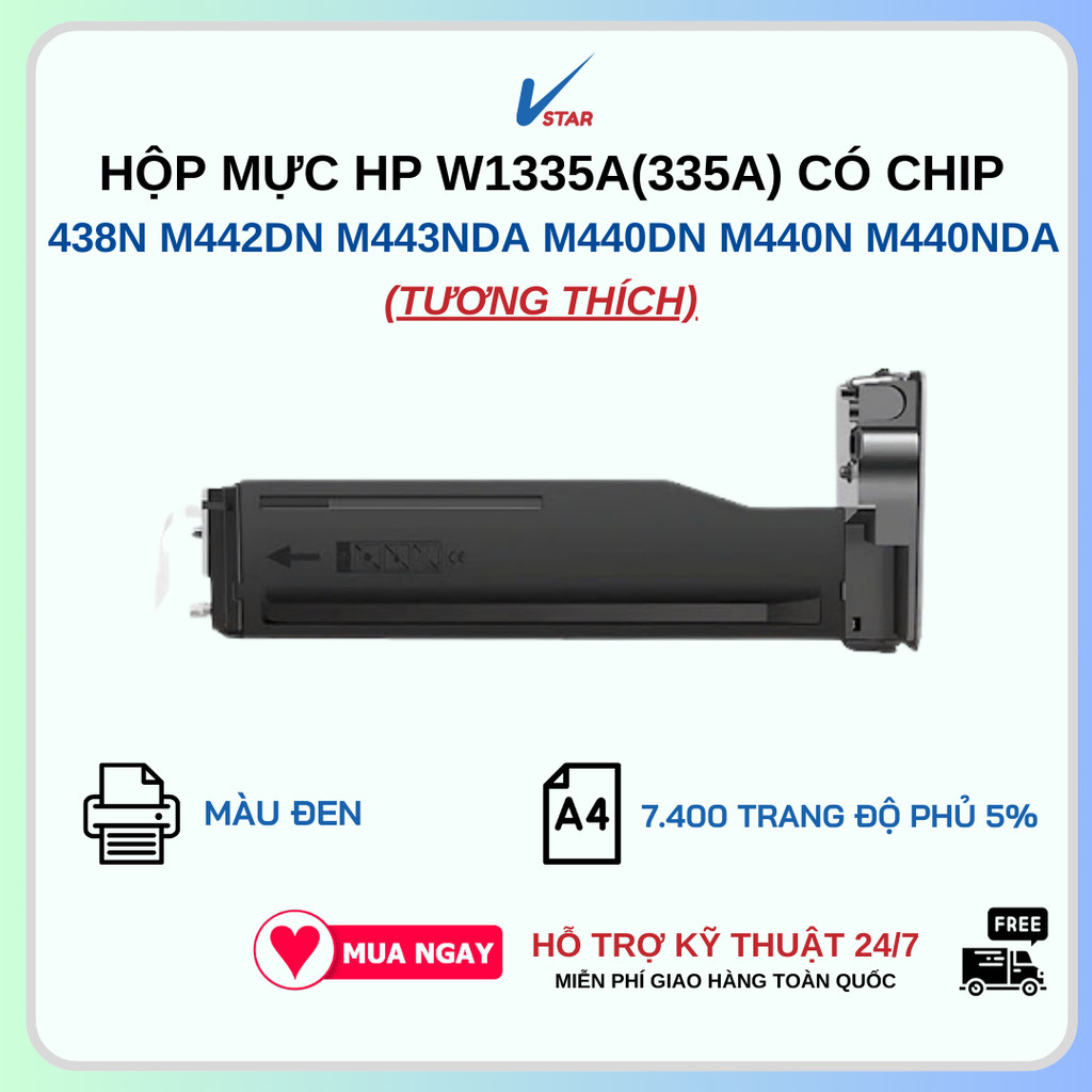 Hộp mực HP 335A (W1335A) CÓ CHIP dùng cho HP Pro MFP M438N M442DN M443NDA M440DN M440N M440NDA