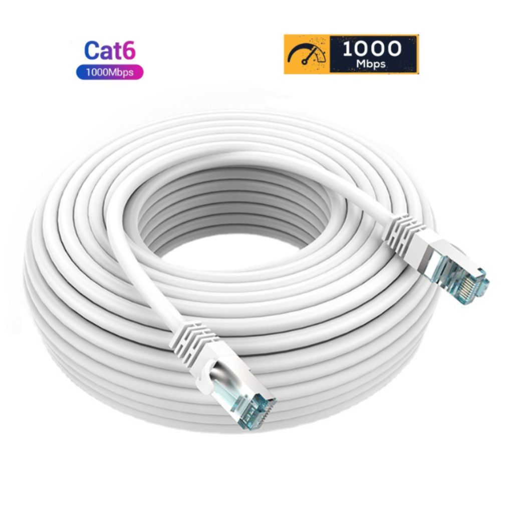 Cáp Mạng Cat6 RJ45 Bấm Sẵn 2 Đầu, Dài 10m-50m, Tốc Độ 1000Mbps, Chuẩn LAN Chất Lượng Cao