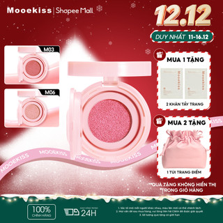  Má hồng kem Mooekiss phấn má hồng cushion Matte Màu nude tự nhiên Nhẹ nhàng không bóng dầu Nhỏ gọn 3.2g 