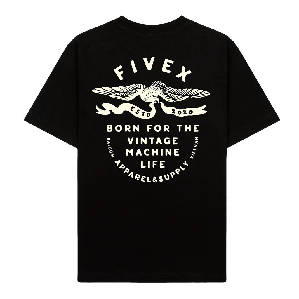 FIVEX TEE BORN FOR THE ROAD - BLACK