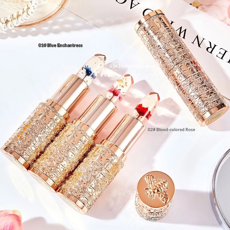 XRoland Cánh Hoa Thạch Son Môi Đổi Màu Son Môi Thay Đổi Nhiệt Độ Son Môi Người Lười Trang Điểm Khỏa 