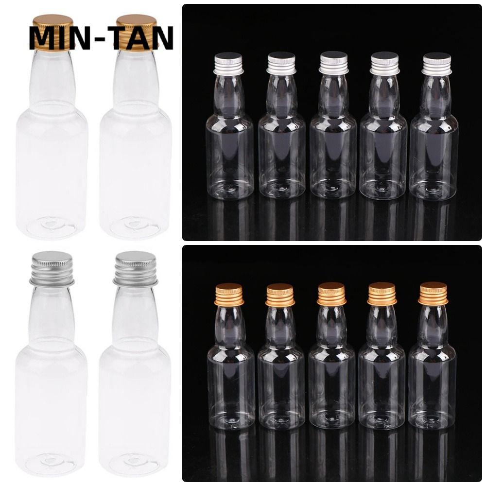 MIN-TAN 5 Chai Nhựa, Chai Rượu Dự Tiệc Bộ Chai Rượu Mini, Chai Bạc / Vàng Nhỏ Bền 60ml Chai Rượu Bắn