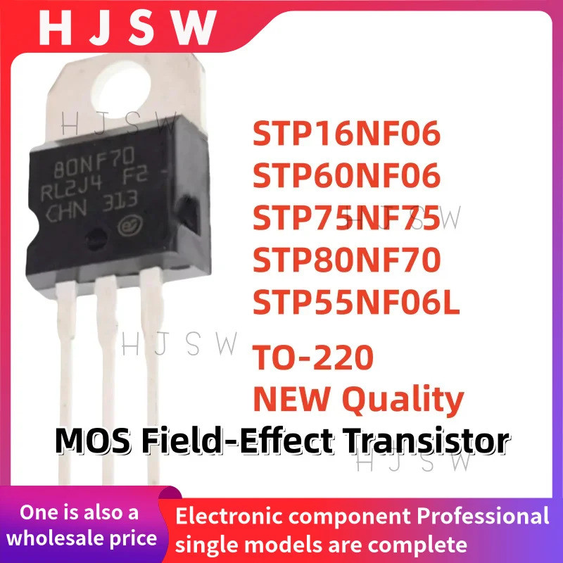 5 Chiếc STP16NF06 STP60NF06 STP75NF75 STP80NF70 STP55NF06L P16NF06 P60NF06 P75NF75 P80NF70 P55NF06L 