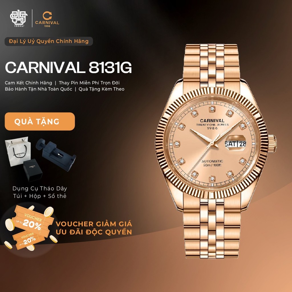 Đồng Hồ Nam Carnival 8131G-VH-NN Hàng Chính Hãng 1994s WATCH