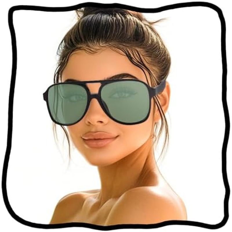 Wooe Retro Aviator Kính Mát Nữ Cổ Điển Vintage 70 Kính Chống Nắng Aviator