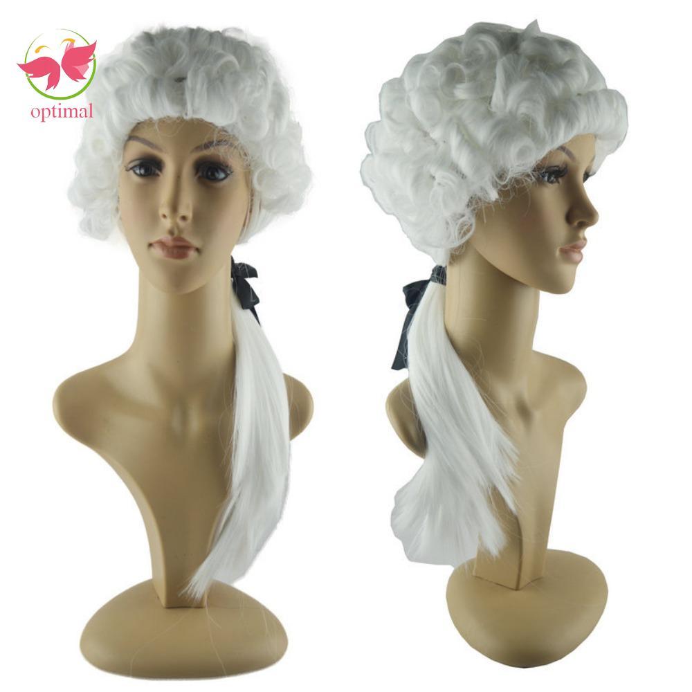 OPTIMAL LIMIT Lawyer Judge Wig, Funny Long Halloween Cosplay Tóc Giả, Tiệc Trang Điểm Deluxe Lịch Sử