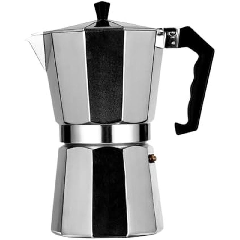 Stovetop Espresso Coffee Maker 6 Cup Moka Pot | Aluminum Coffee Pot with Stainless Steel Filter | Cl