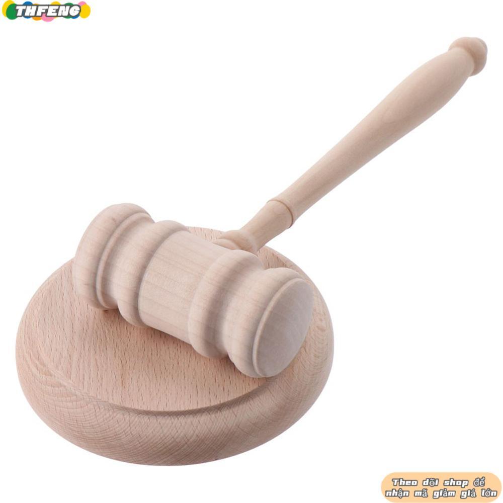 Bộ gavel và khối THFENG, Gavel gỗ thủ công bằng gỗ, Quà tặng luật sư Judge Hammer và Gravel Judge Ga