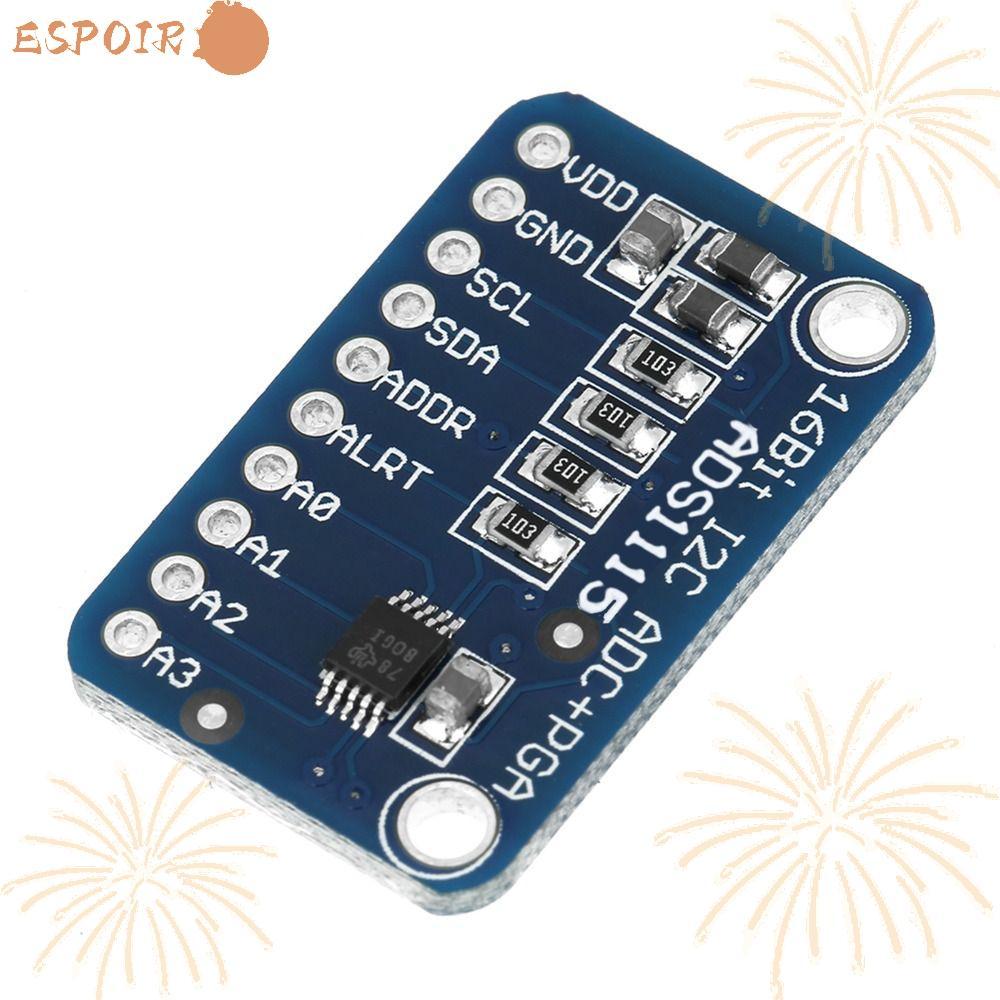 Bảng phát triển ESPOIR ADS1115, 4 kênh đầu vào Mô-đun Analog sang kỹ thuật số 16Bit, Giao diện ADS11