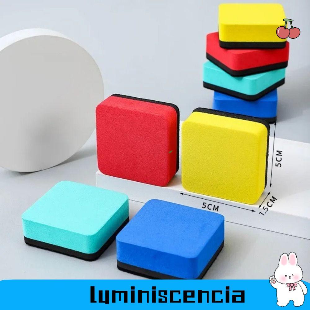 LUMINISCENCIA Whiteboard Dry Eraser, Square Multi-color Whiteboard Eraser, Cartoon Flannel Wipe Scho