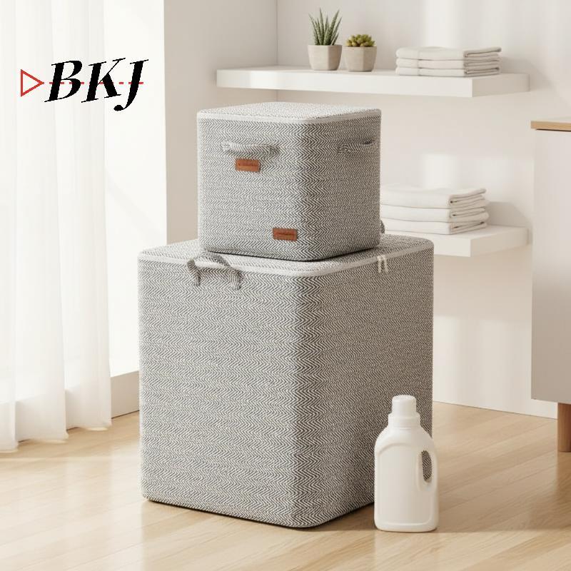 [KJ] Hộp đựng quần áo có thể gập lại lớn 220L có nắp đựng giỏ đựng đồ giặt [Mới]