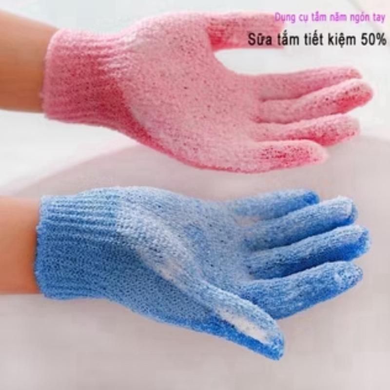 SE43d￼Găng Tay Tẩy Da chết, Tẩy Tế Bào Chết Cơ Thể - Bao Tay, Găng tay tắm tẩy da chết Tạo Bọt Nhiều Màu