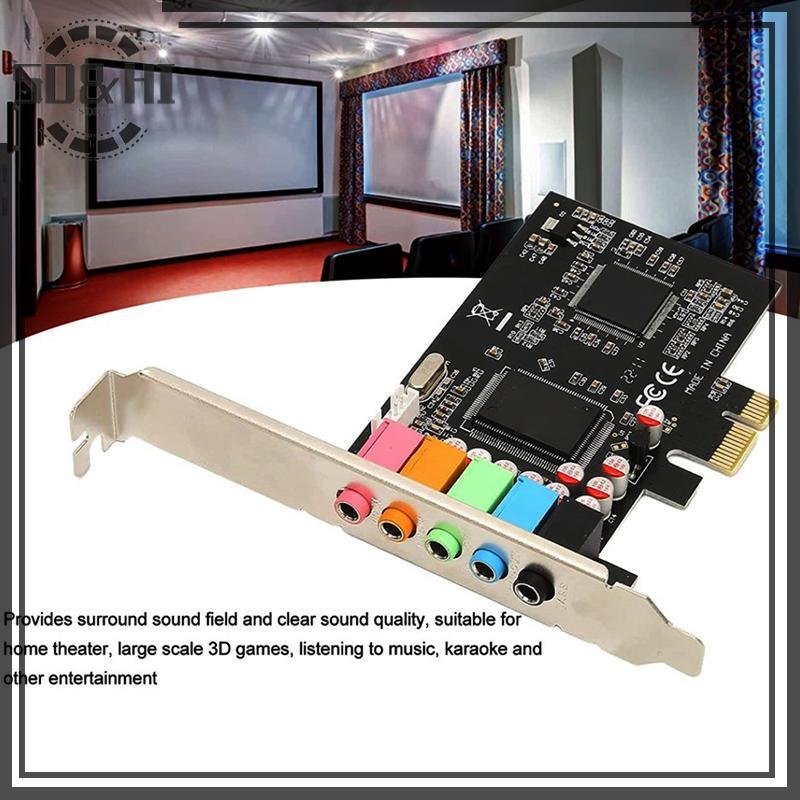 [SD & HI] Cardputer PCI-E 5.1 Sound Cardputer PCIE 5.1 Channel 3D Audio 6 kênh Trò chơi 3D Card âm t