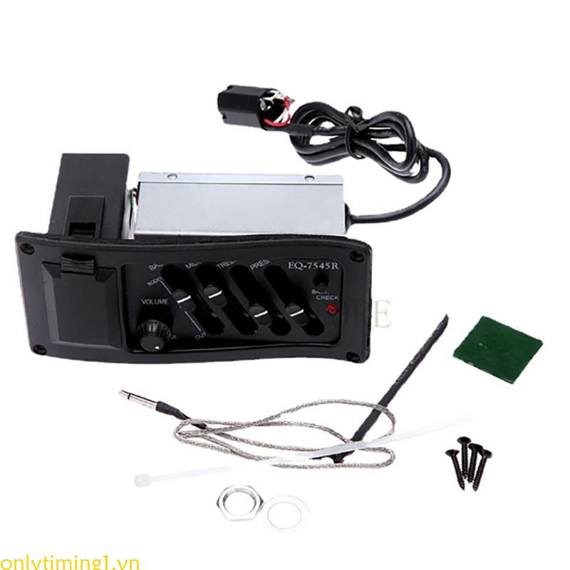 Onlytiming1 Guitar Part Guitar Pickup 4 Band Guitar Preamp Amplifier Bộ chỉnh âm