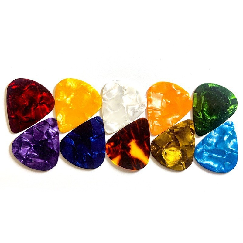 Celluloid Đàn Guitar Chọn 0.46 / 0.71 / 0.96mm Đàn Guitar Phụ Kiện Ngón Tay Cái Chọn Nhiều Màu 12.13