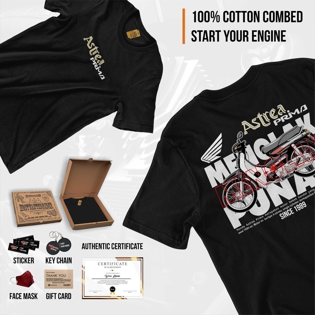 Thời trang 2025 Prima Astrea Áo thun Honda Áo thun xe máy Cb Gl Mp Áo thun Honda Harley 750 Classic 