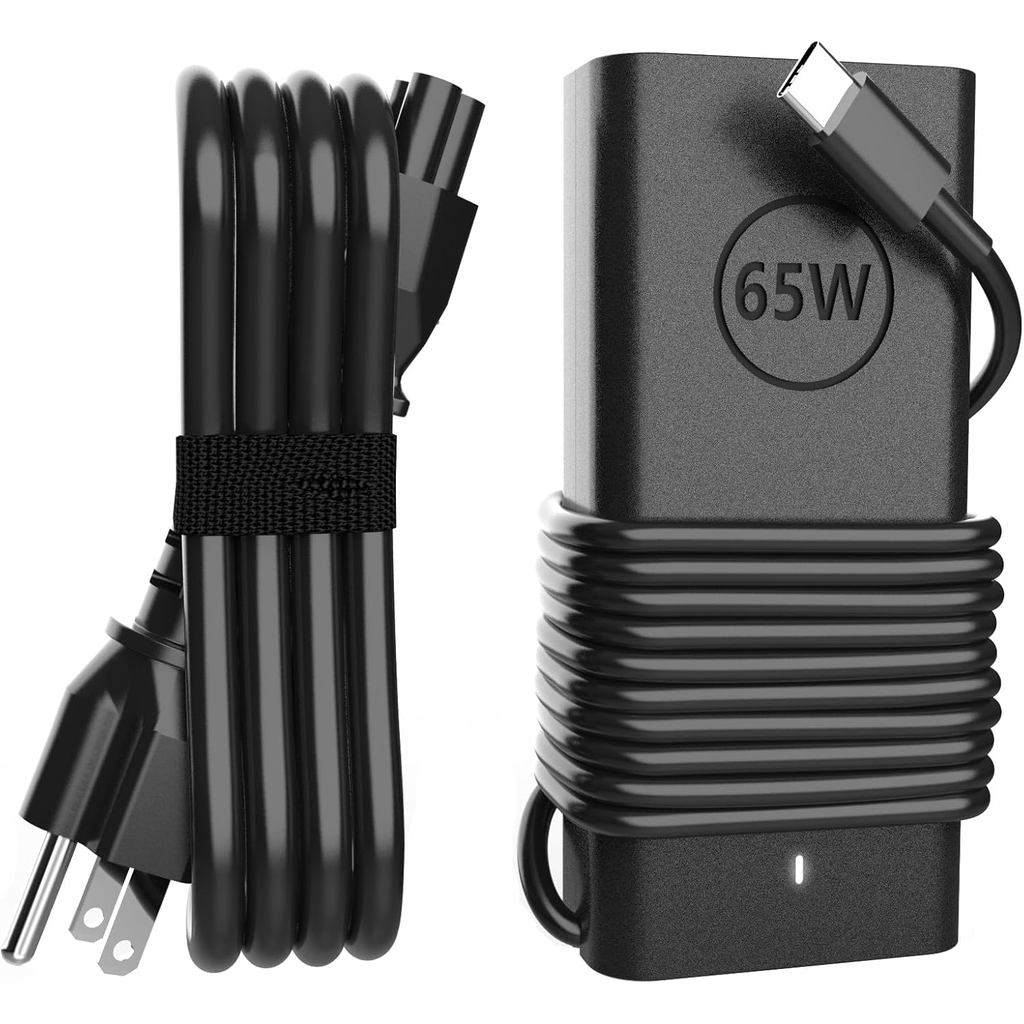 Bộ sạc máy tính xách tay USB Type C 65W 45 Watt Tương thích với Dell XPS 13, Latitude 5440 5540 5450