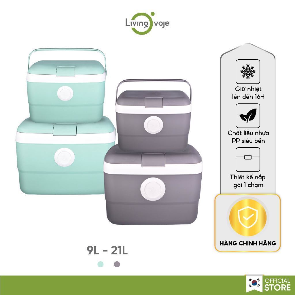 Thùng Đá Giữ Nhiệt Living Ovoje 9L & 21L - Thùng Giữ Nhiệt Camping, Phong Cách Hàn Quốc