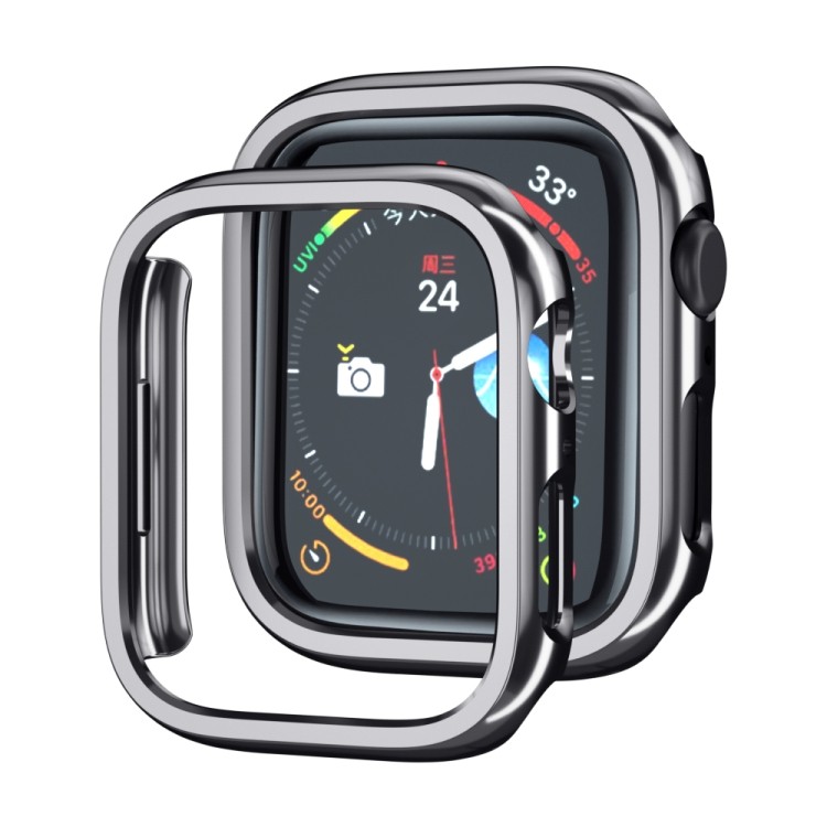 Vỏ bảo vệ đồng hồ rỗng PC mạ điện cho App Watch Series 7 45mm cho Apple Watch Series 9 / 8 / 7 45mm