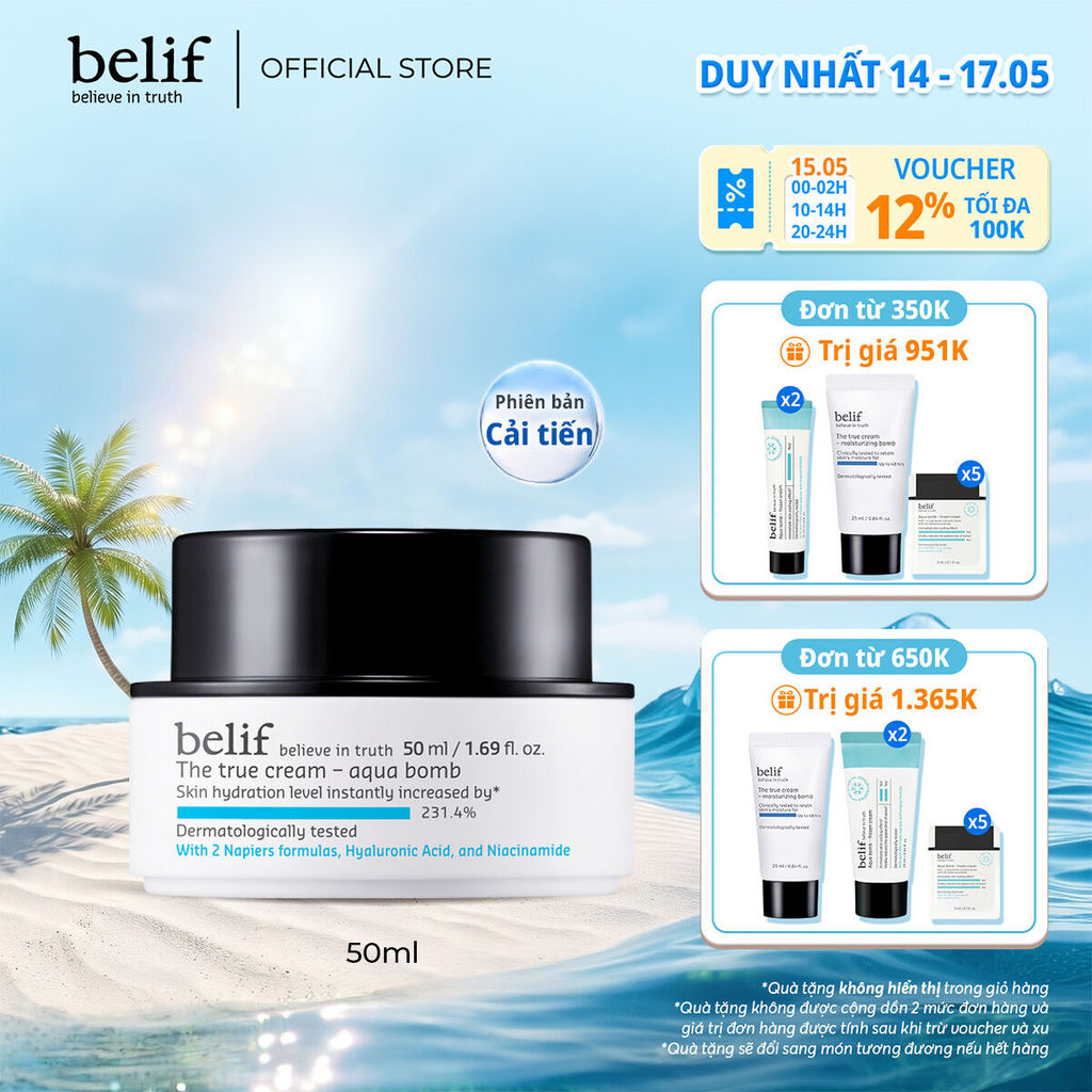 [belif Official] Kem cấp ẩm tức thì dạng gel belif The True Cream Aqua Bomb