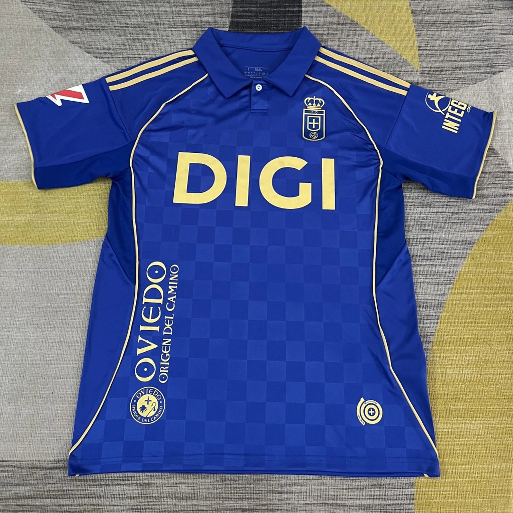 2025-26 Real Oviedo Home Jersey Áo bóng đá nam tay ngắn thể thao