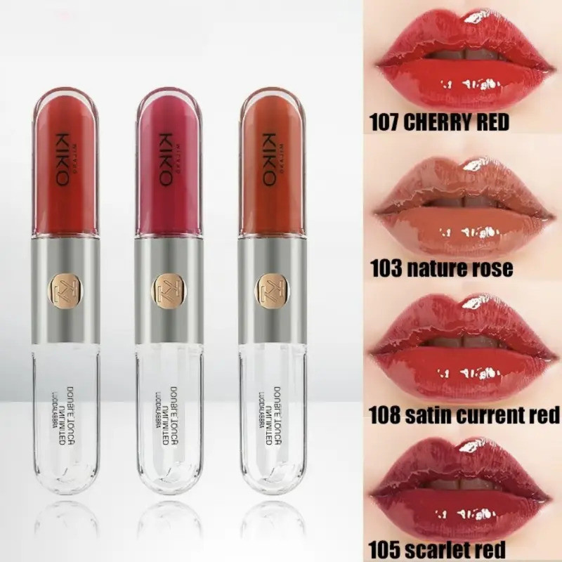 Son bóng, Kiko Milano, Cảm ứng đôi không giới hạn, 6ml, Son môi, Tùy chọn màu sắc: 103 Hoa hồng tự n